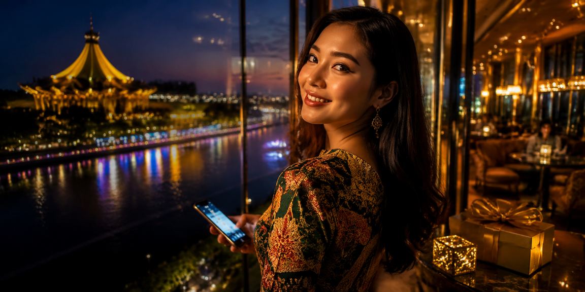 Pemain VIP menikmati permainan Baccarat eksklusif di Kuching